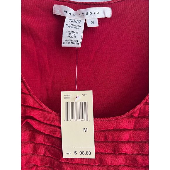 Max Studio NWT Hot Pink Ruffled Tank Top - Picture 4 of 4